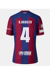 Fotbalové Dres Barcelona Ronald Araujo #4 Domácí Oblečení 2023-24 Krátký Rukáv